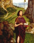 Dietrich Bouts der Jüngere: Johannes in der Landschaft, um 1470, Alte Pinakothek in München