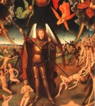 Hans Memling: Michael beim Jüngsten Gericht. Altarbild (Ausschnitt), 1467-71, im Muzeum Narodowe in Danzig / Gdansk