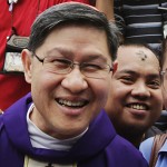 Cardinal Luis Antonio Tagle poses after celebrating a mass on Ash Wednesday, the first day of Lent, at the Roman Catholic Archbishop chapel in Manila