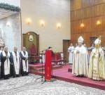 Patriarch Louis Raphael I. Sako beim Gottesdienst Ende Juni in der chaldäischen Kathedrale in Erbil anlässlich der Synode der Kirche.
